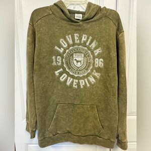 Victorias Secret Pink Size Small Womens Hoodie Green Pockets Excel Condit